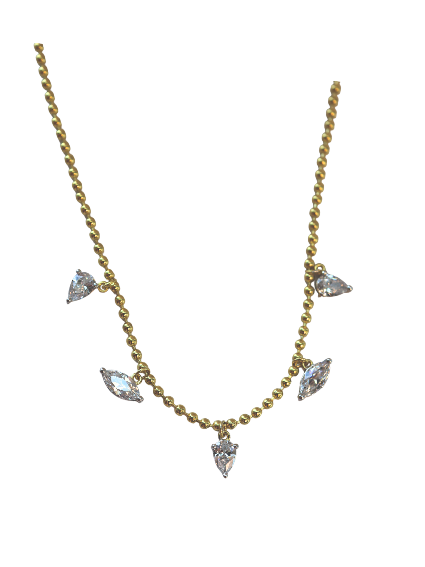 Pear x Marquis Floating Necklace