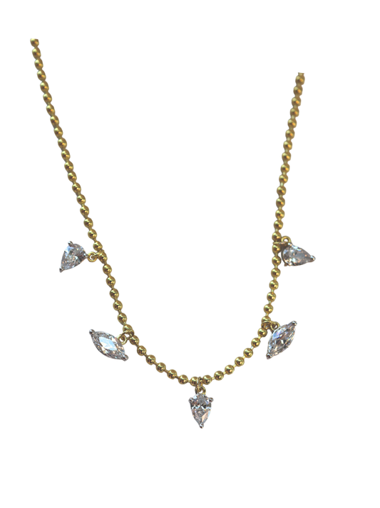 Pear x Marquis Floating Necklace