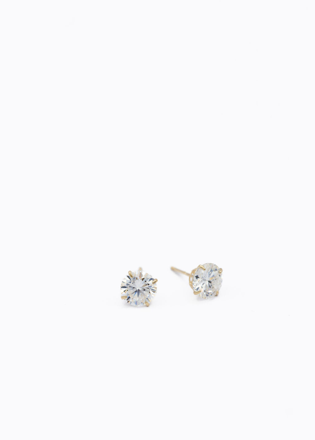 14KT Gold Lab Diamond Classic Stud Earrings