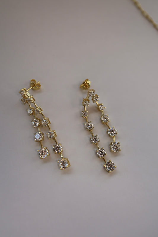 Double Bar Strand Elegant Earrings