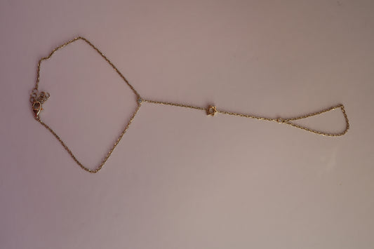 Magen David Bezel Bracelet Chain Ring