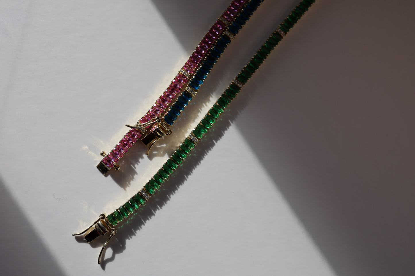 Pink Sapphire Oval Tennis Bracelet