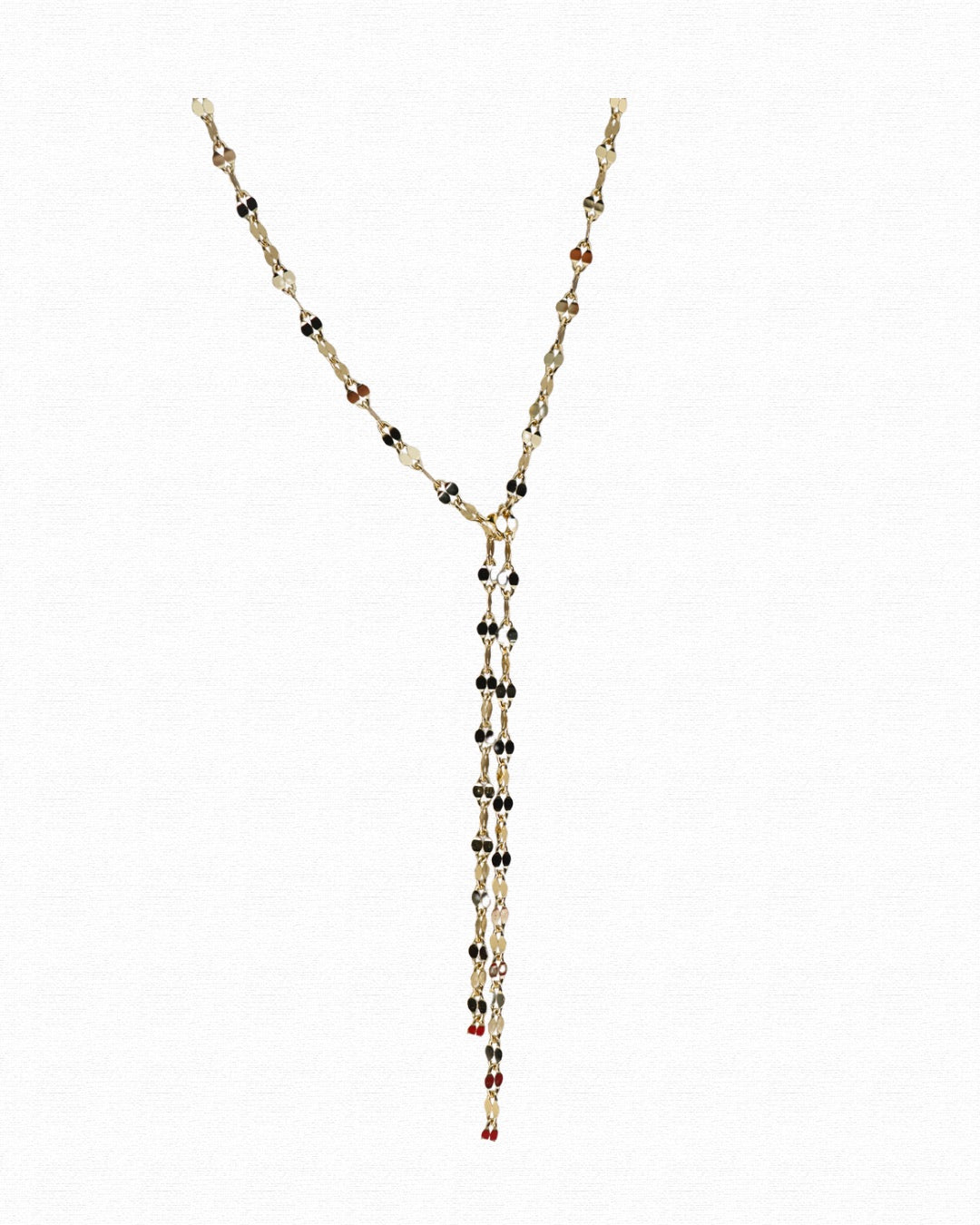 Metallic Lariat Necklace