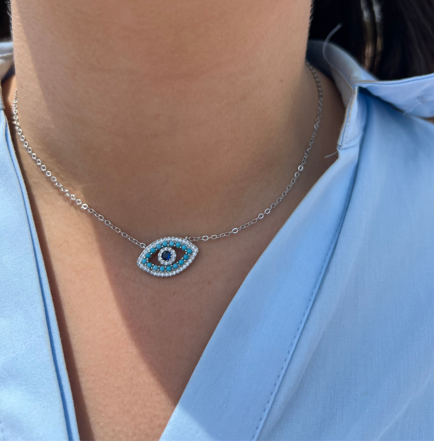 Turquoise Eye Necklace