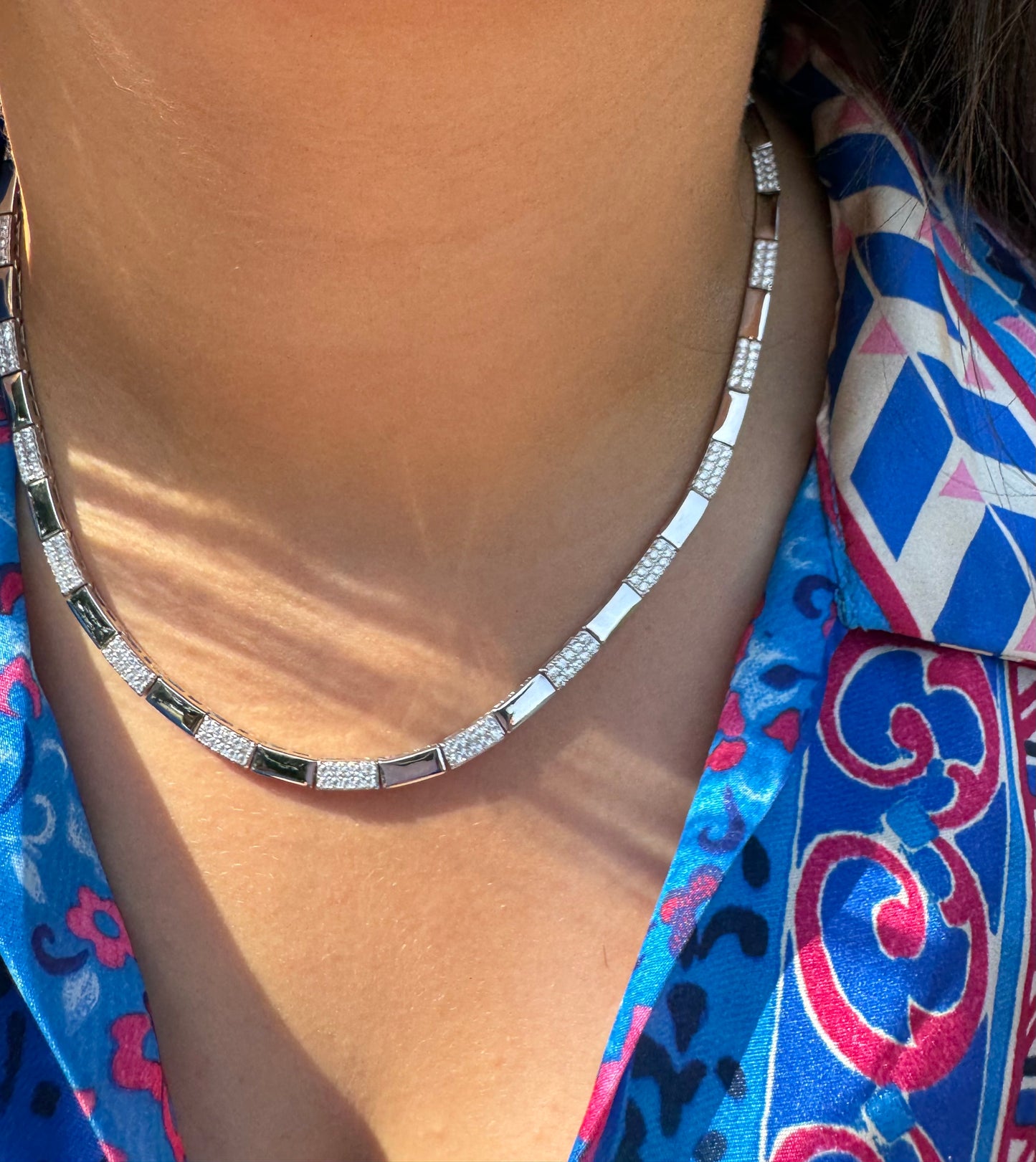 Sleek Mirage Tennis Necklace