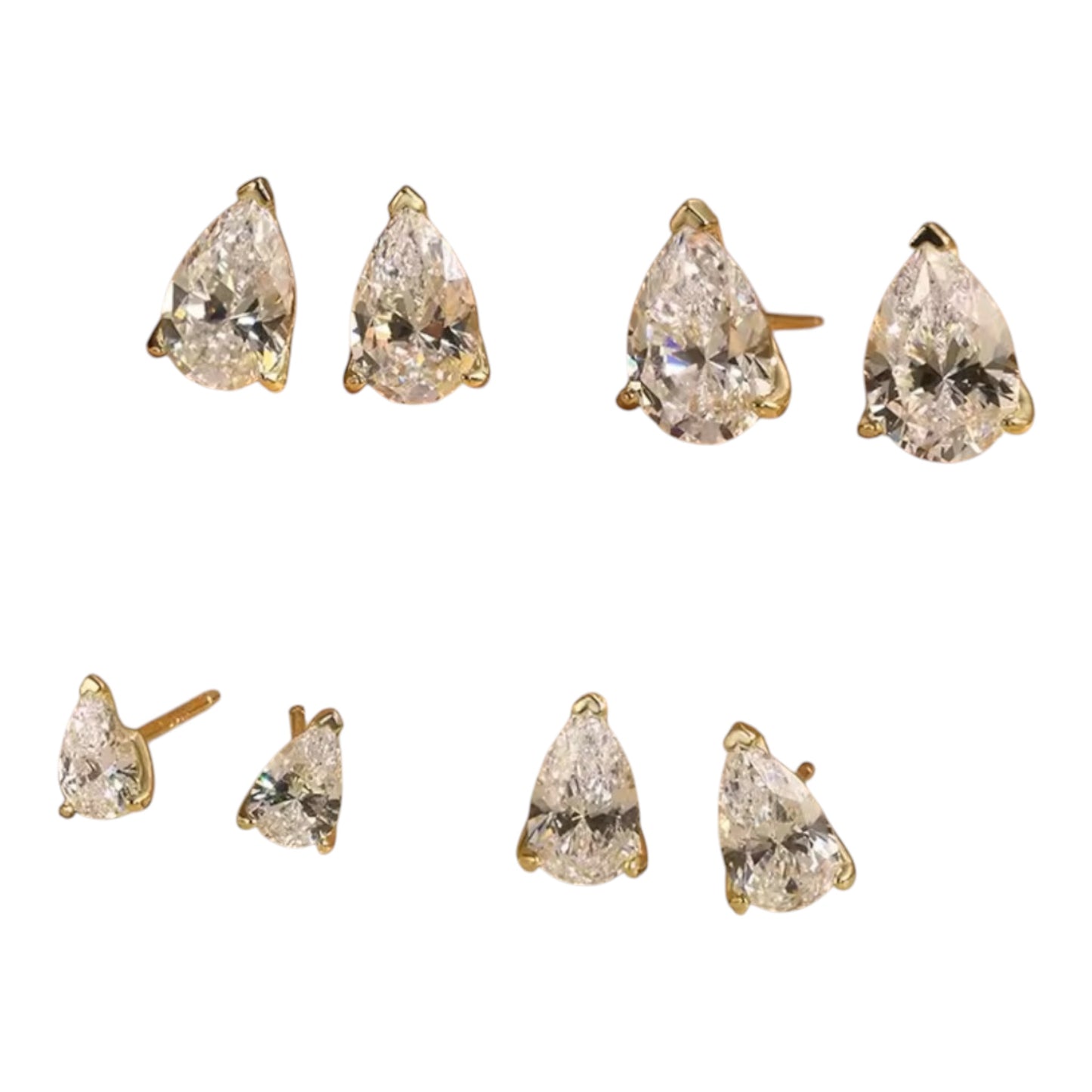 Classic Pear Stud Earrings