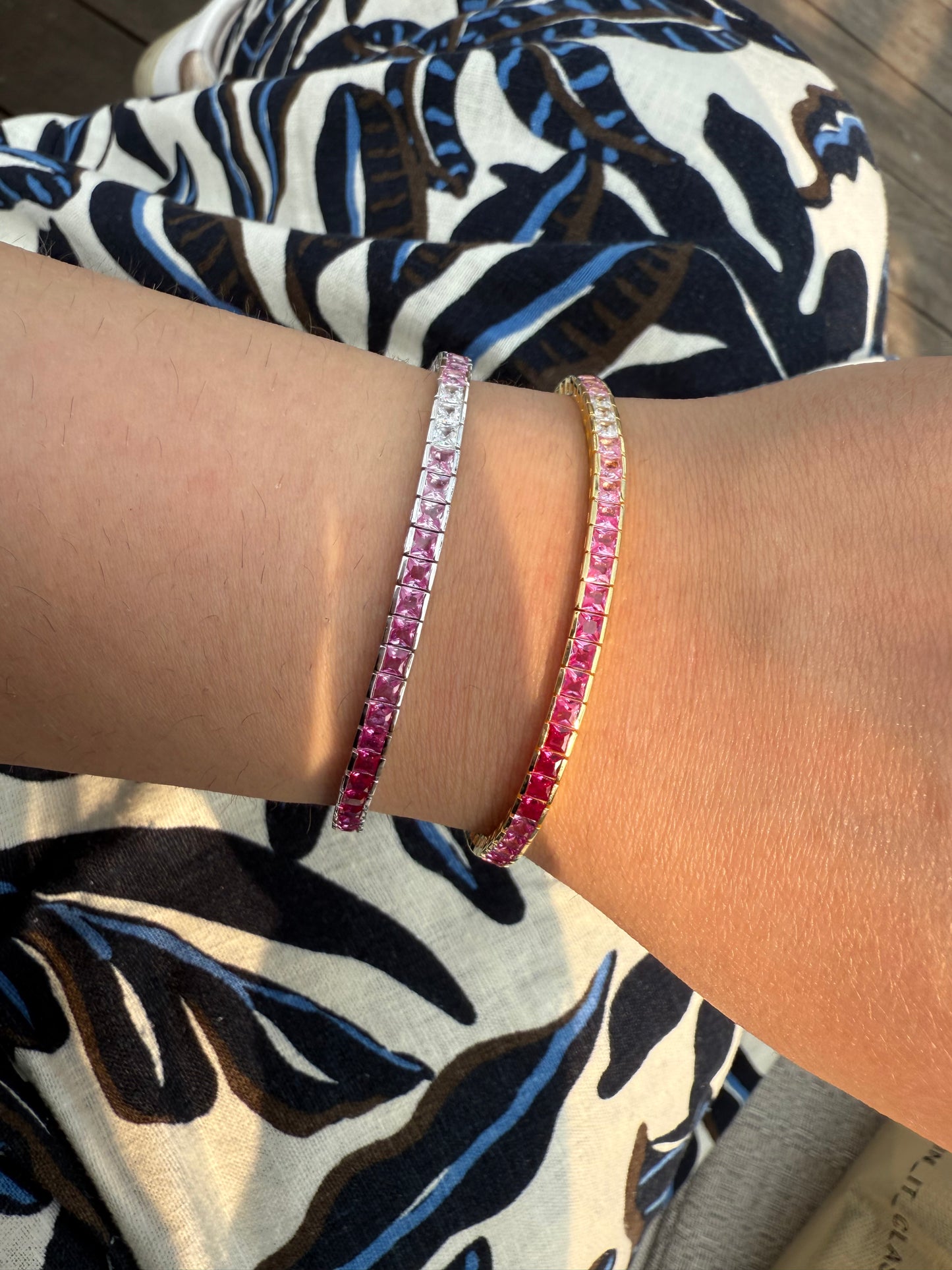 Pink Ombré Tennis Bracelet