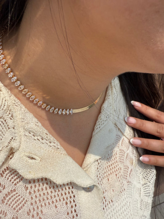 Radiant Edge Choker Necklace