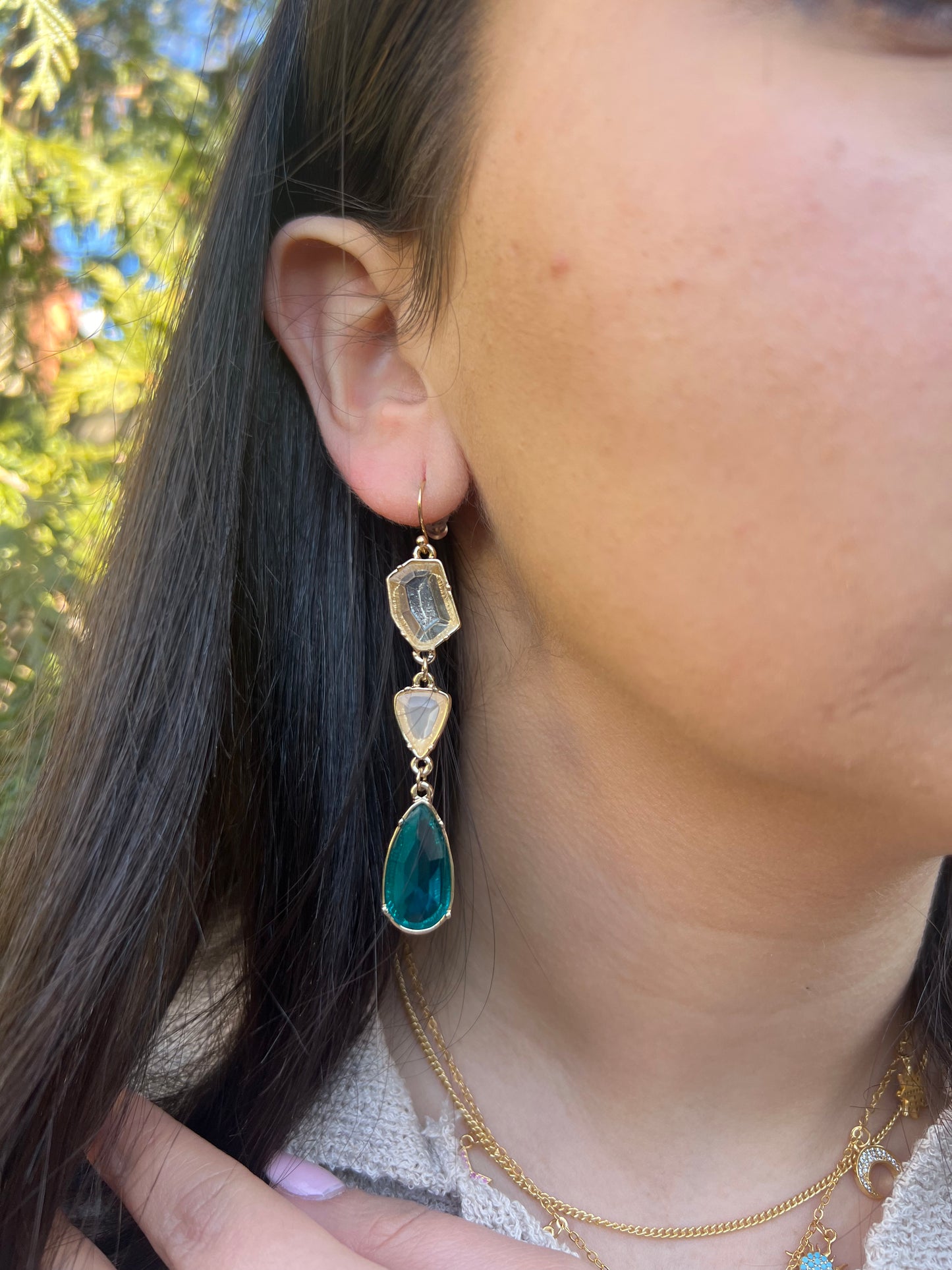 Azure Tide Teardrop Earrings