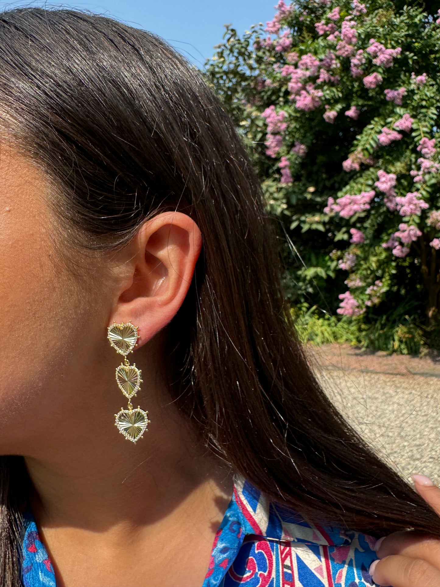 Radiant Heartburst Drop Earrings