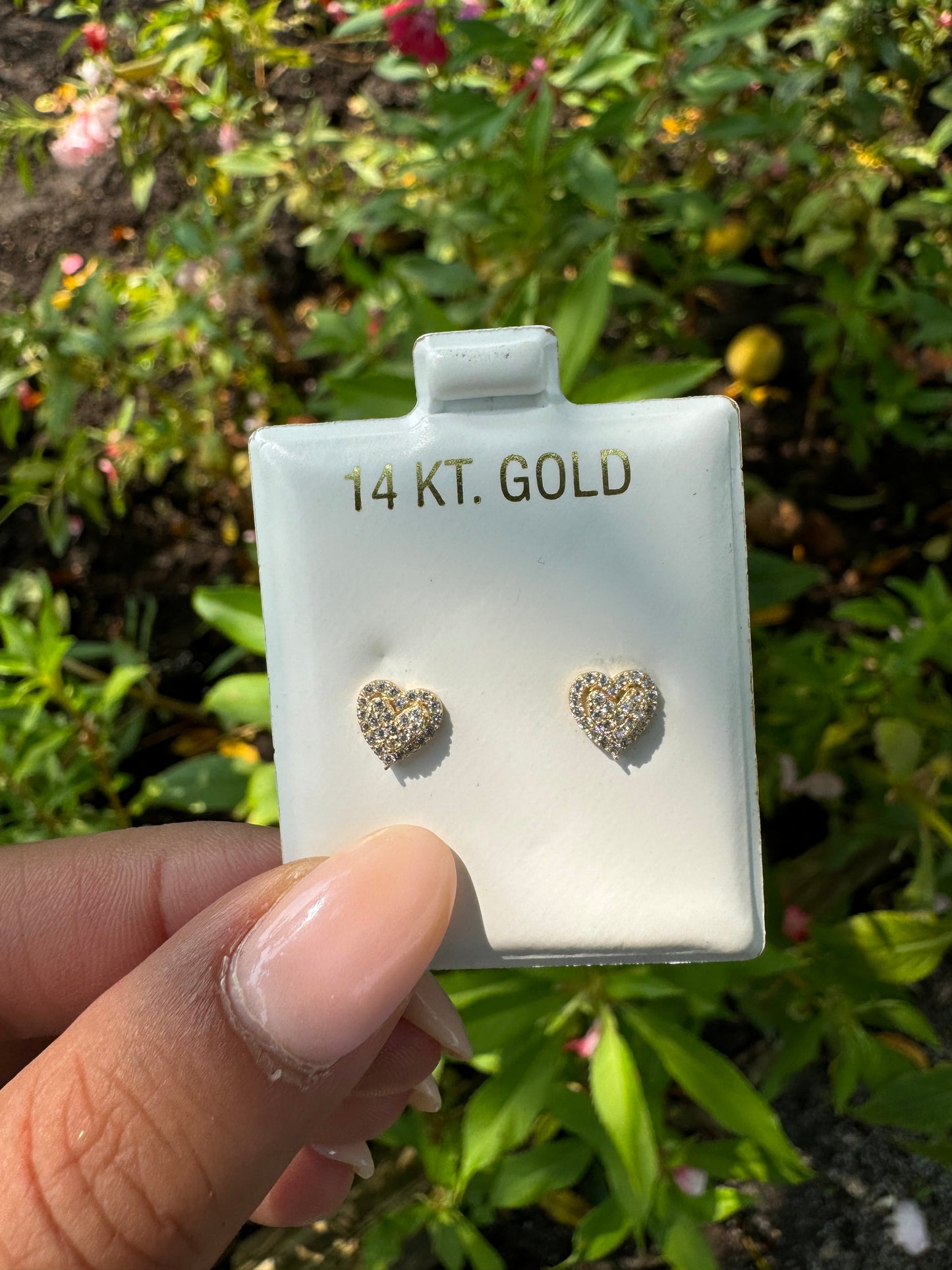 14KT Heart Earrings