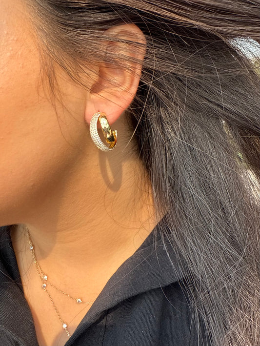 Double Ring Hoop Earrings