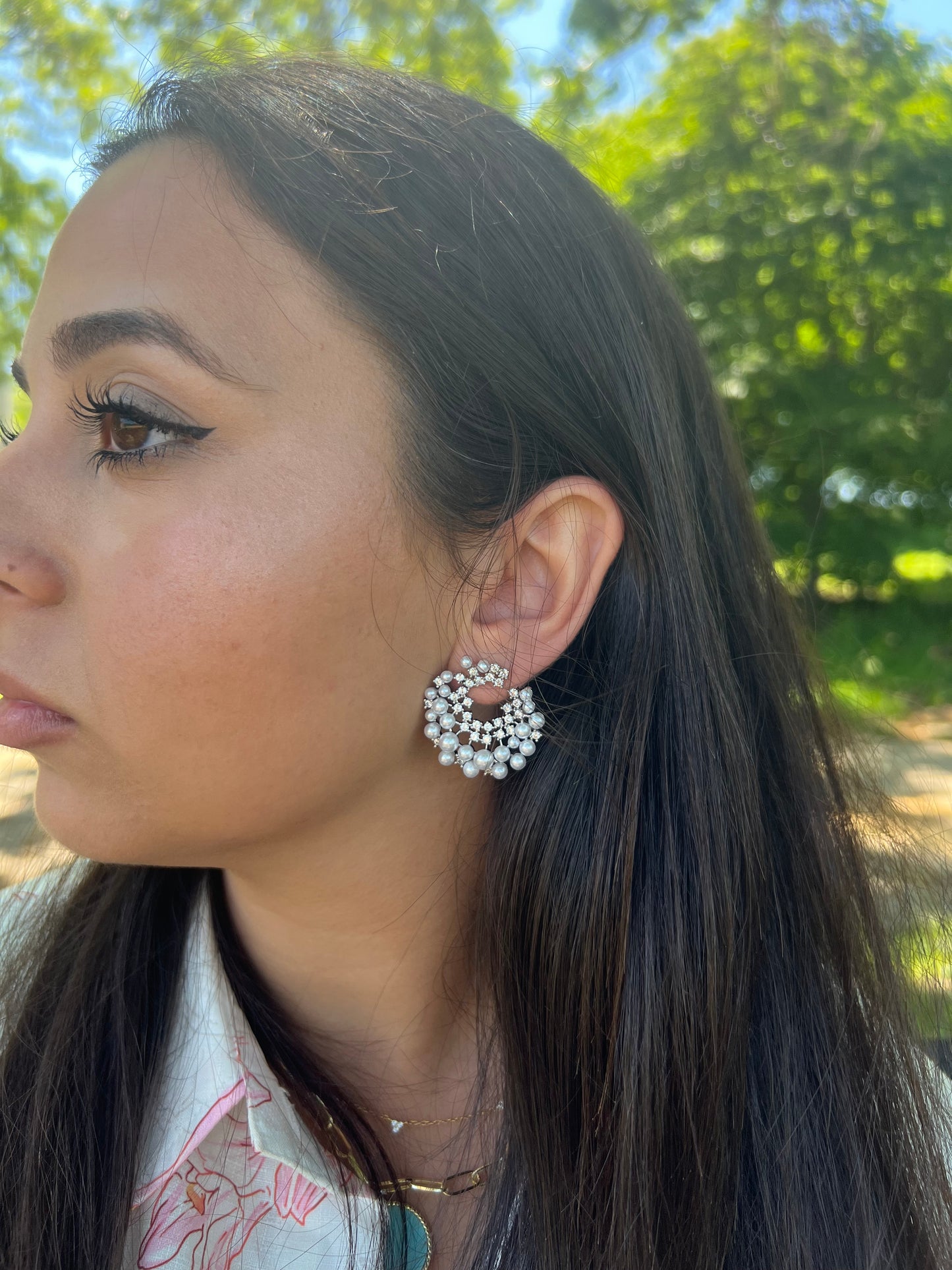 Pearl Cluster Earrings