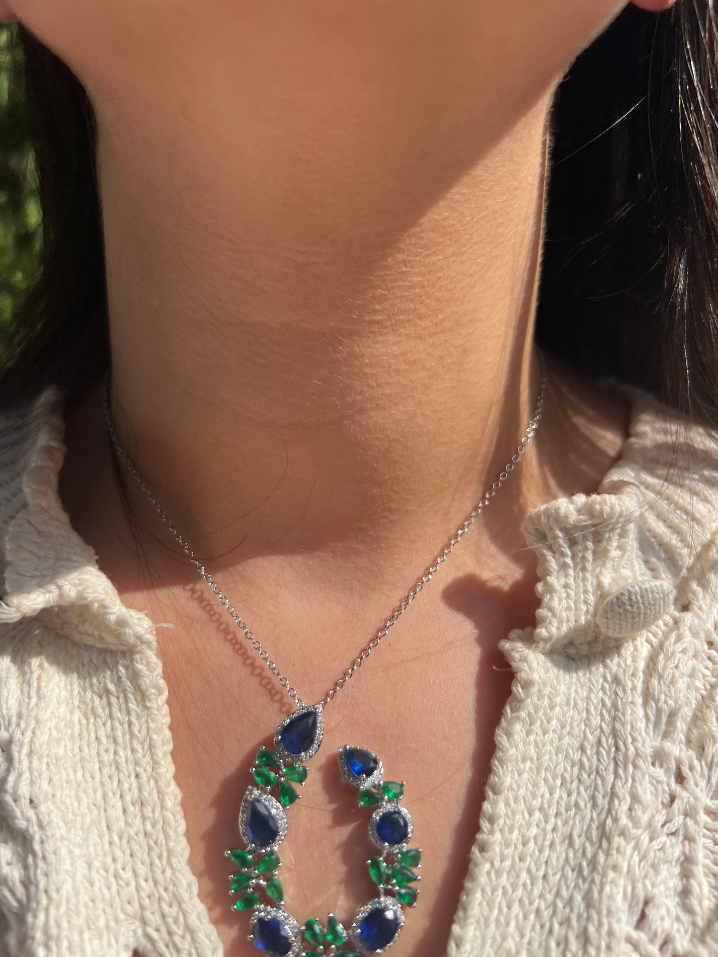 Blue n Green Necklace