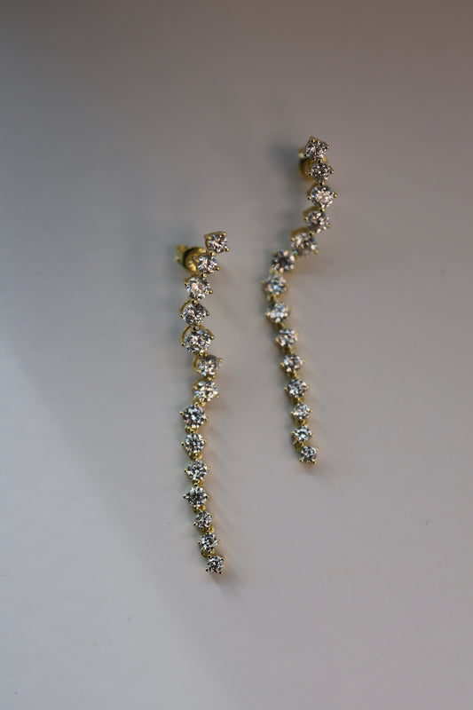 Crawler Silver Grace Drop Earrings