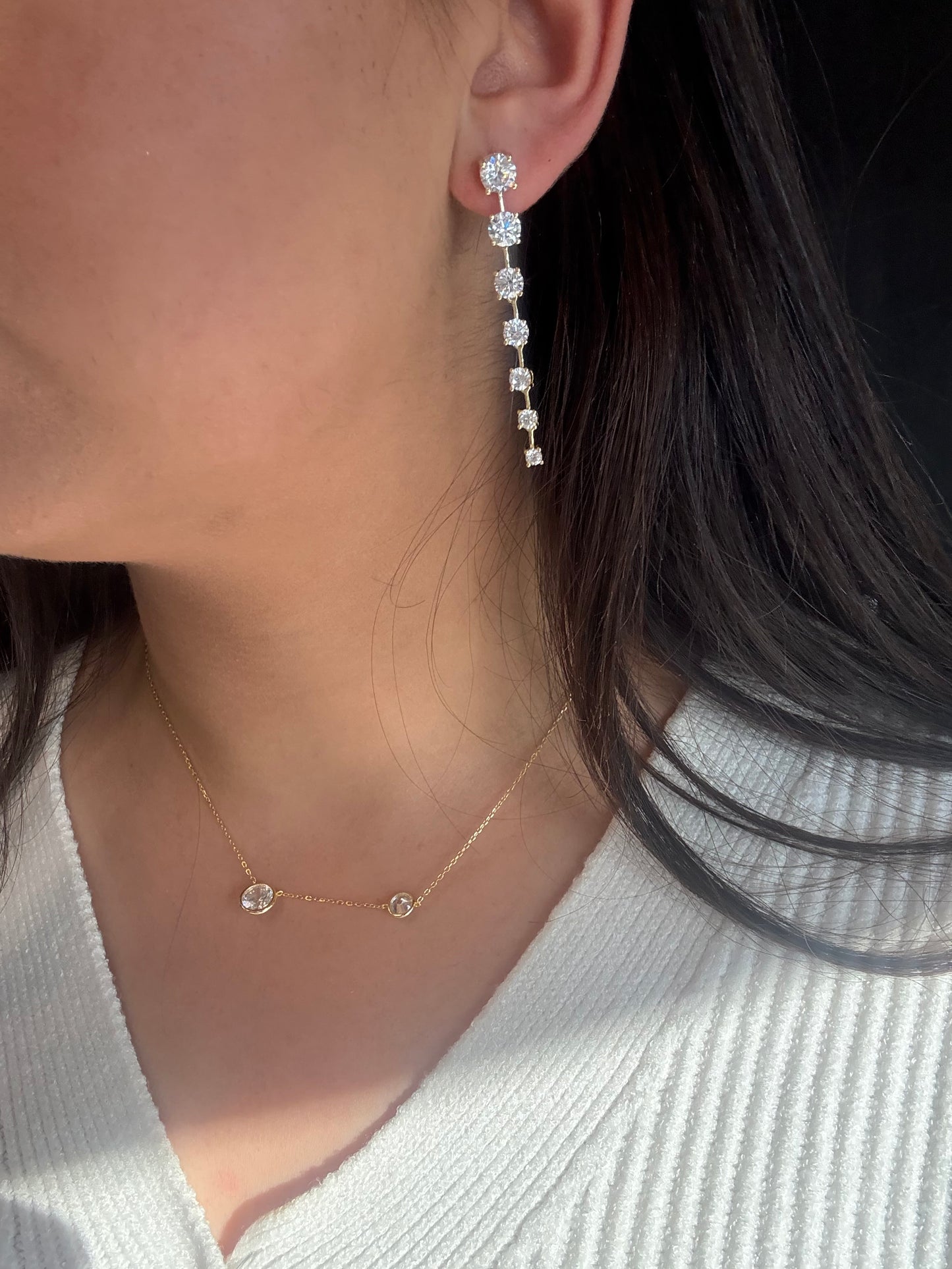 Bar Strand Elegant Earrings