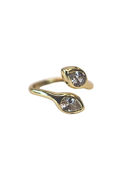 Double Pear Wrap Ring