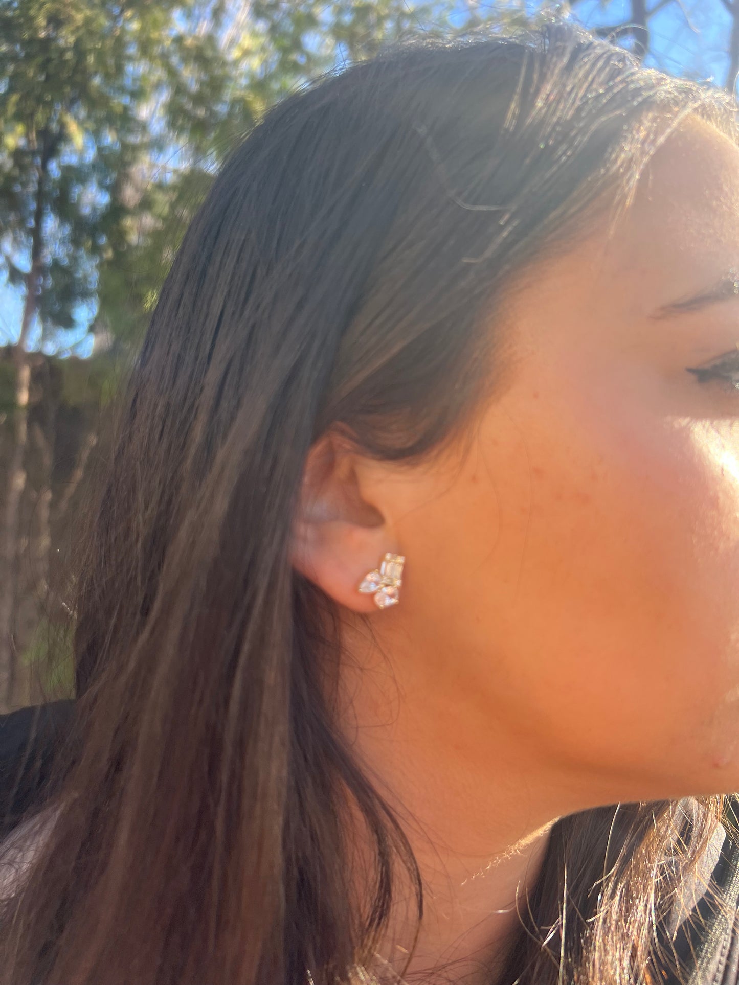 Petal Shaped Stud Earrings