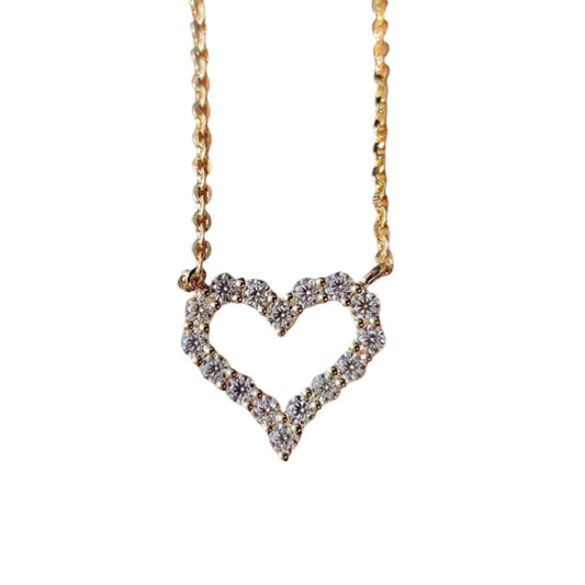 14KT Lab Diamond 0.57 CTTW Heart Pendant