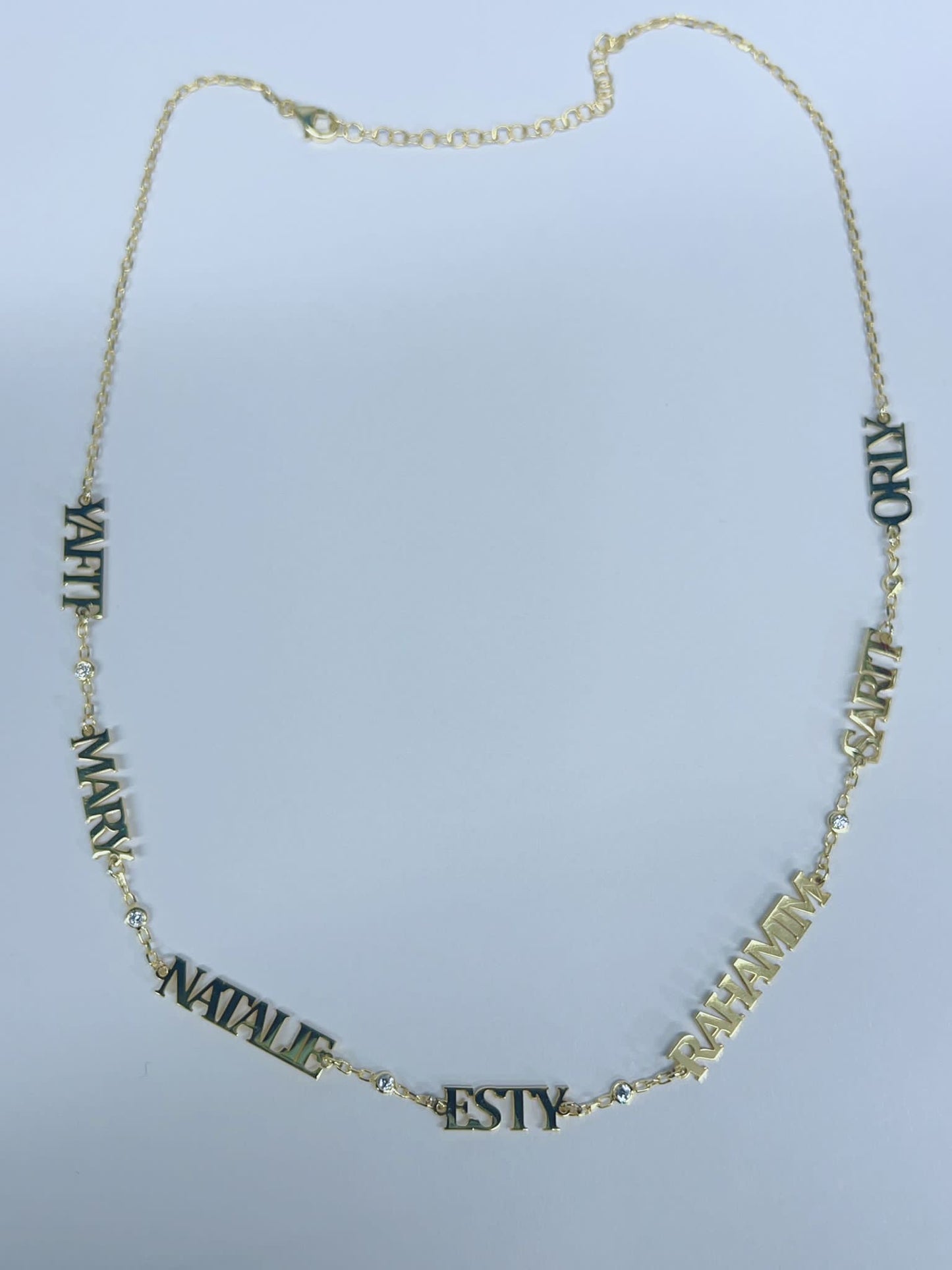 925 Bezel CZ Children Name Necklace