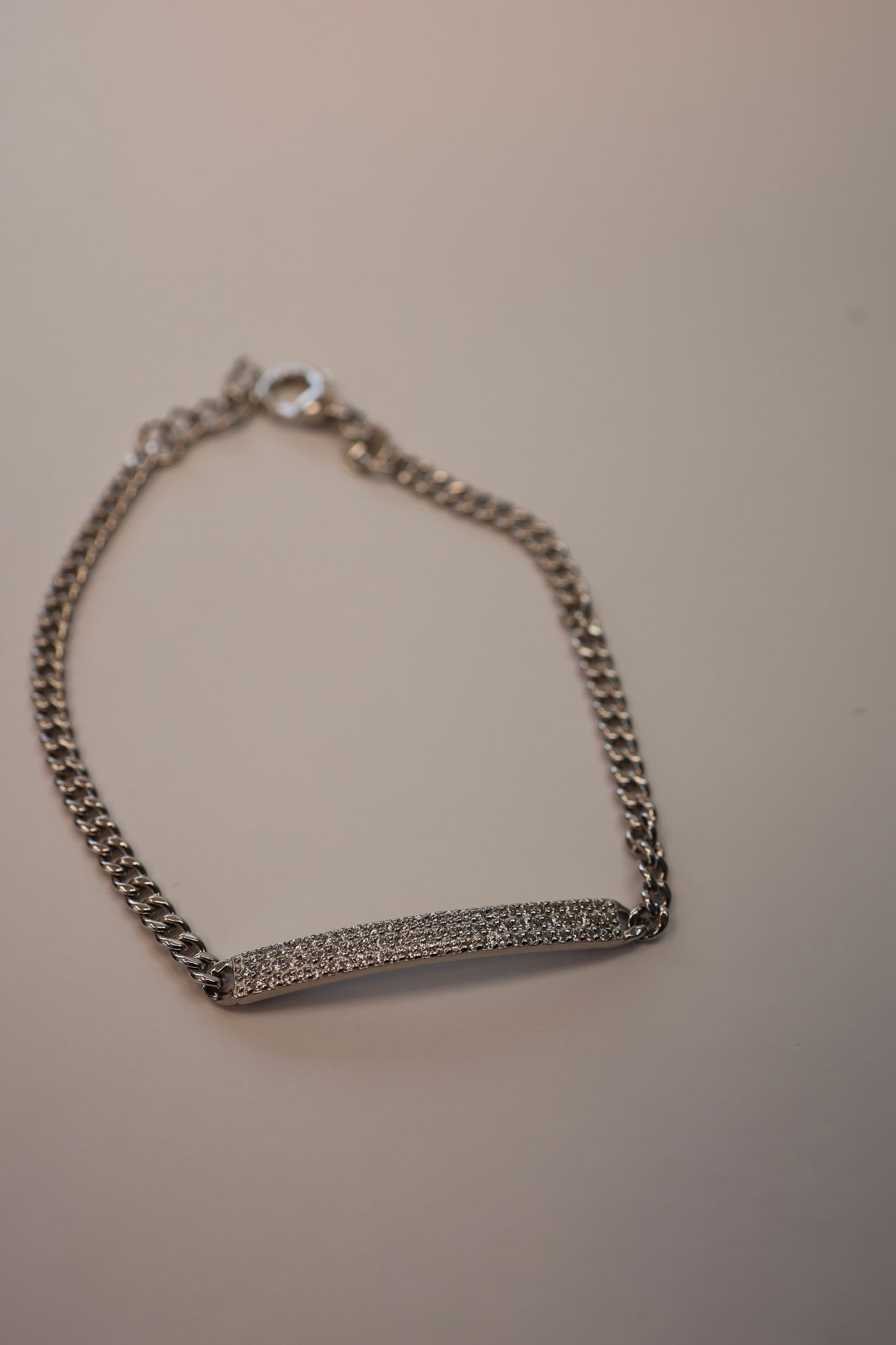 Thin CZ Bar Bracelet