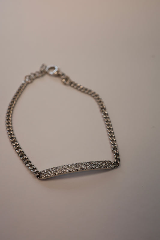 Thin CZ Bar Bracelet