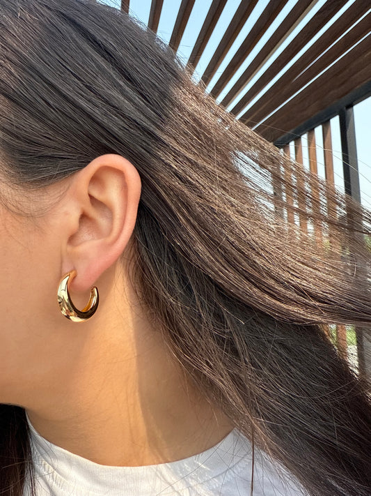 The Milano Dome Hoop Earrings