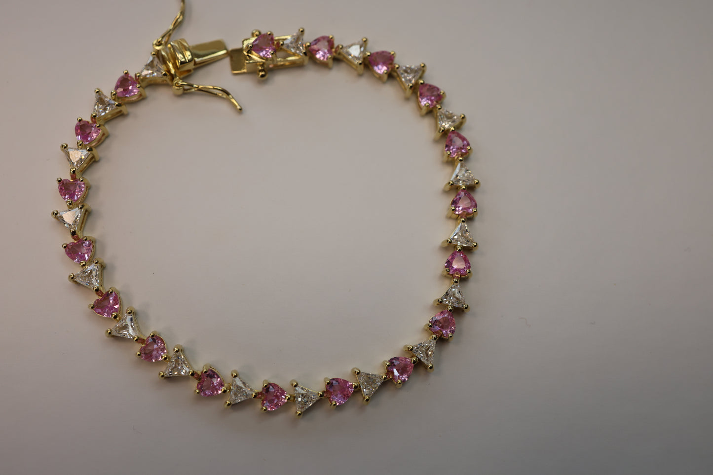 Heart x Cluster Tennis Bracelet