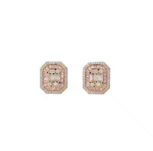 24KT Gold Plated Squared Earrings (multiple colors)
