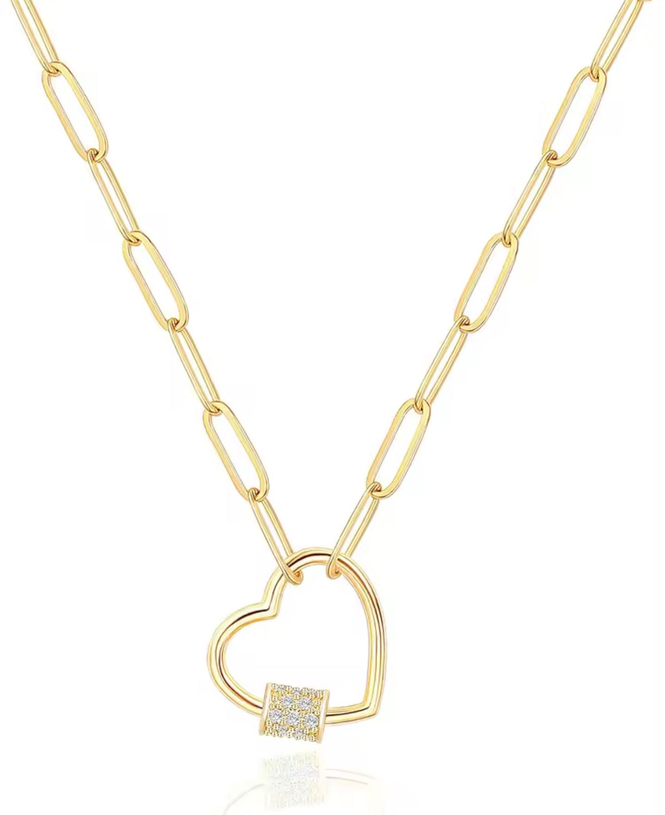 Heart Paperclip Necklace