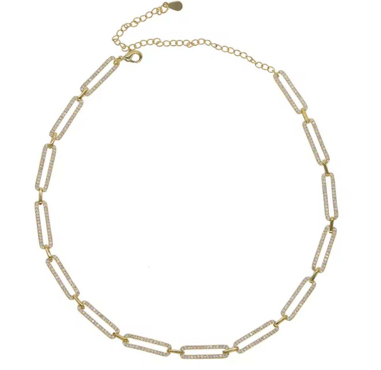 CZ Boxed Choker Necklace