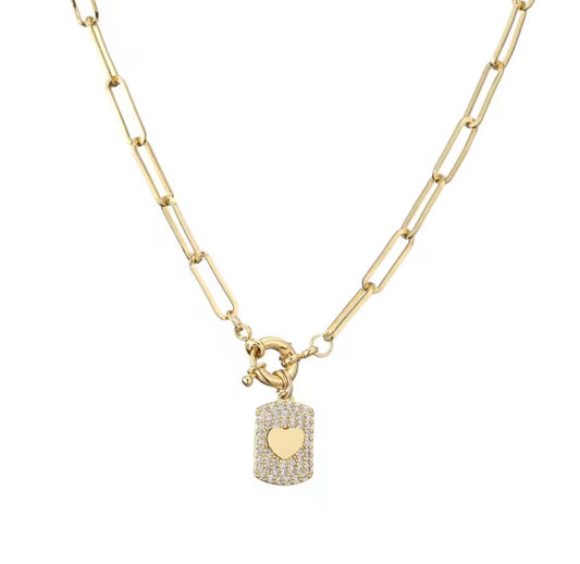 Paperclip Heart Necklace