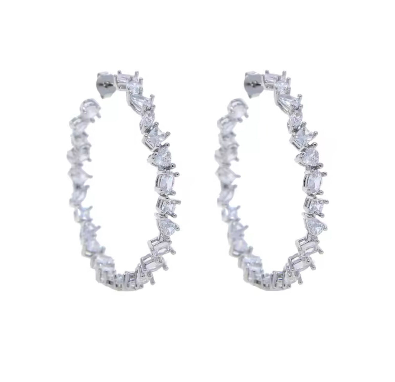 Mixed Shape Hoop Earrings