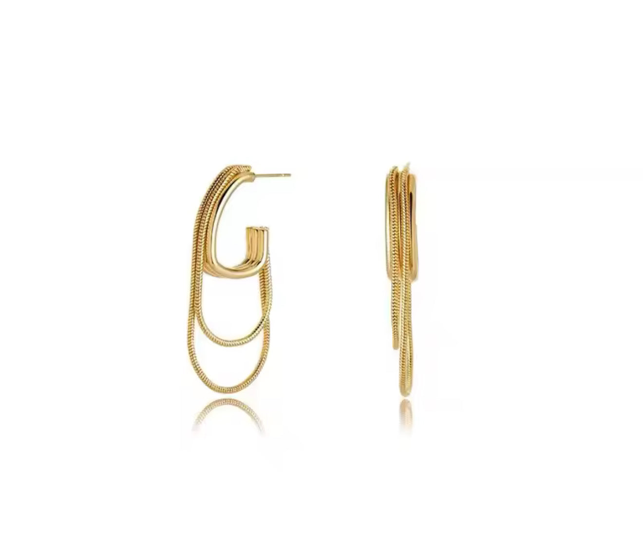 Golden Harmony Hoop Earrings