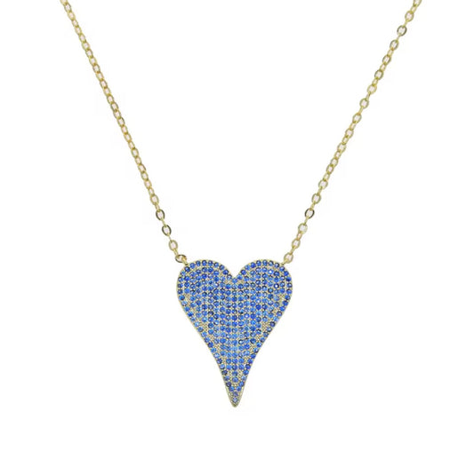 Turquoise mini heart necklace