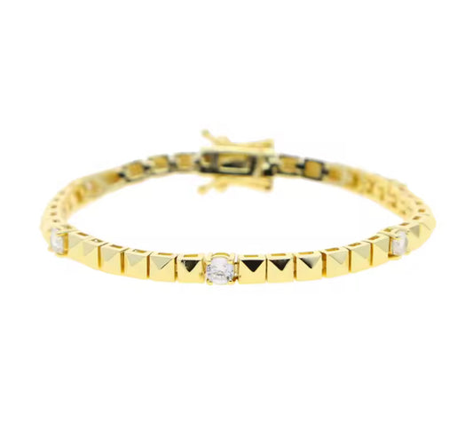 ClassicJewlz CZ Studded Bracelet & Necklace