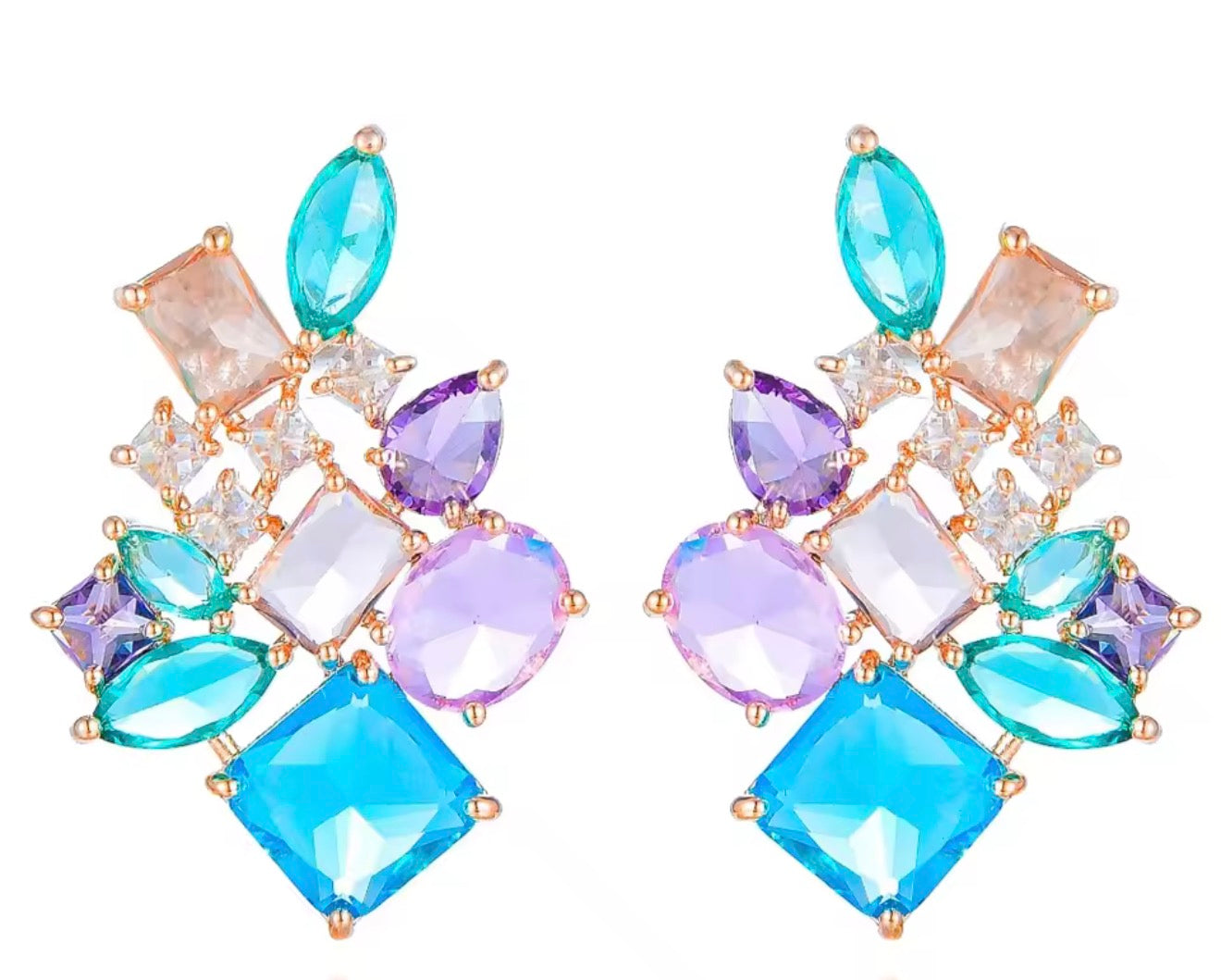 Pink X Blue Earrings