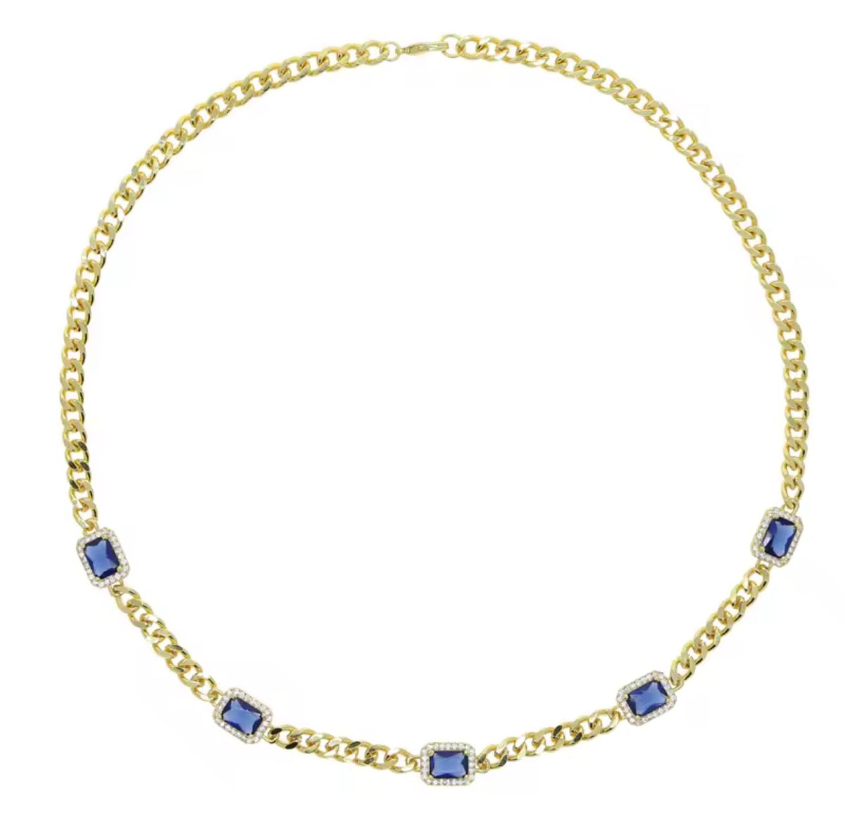 Chain Linked Colored Necklace