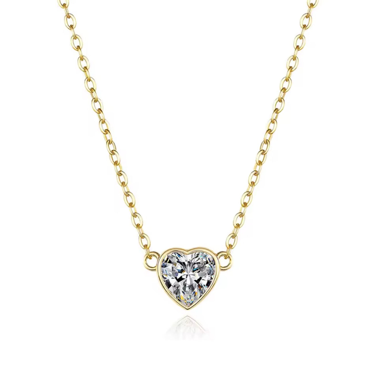 Heart Bezel Lab Diamond Necklace