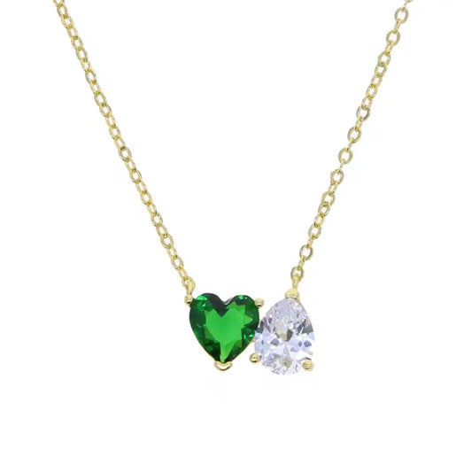 Green Heart Shaped necklace