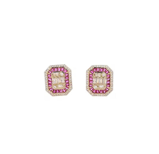 Squared Center Colored Earrings (multiple colors)