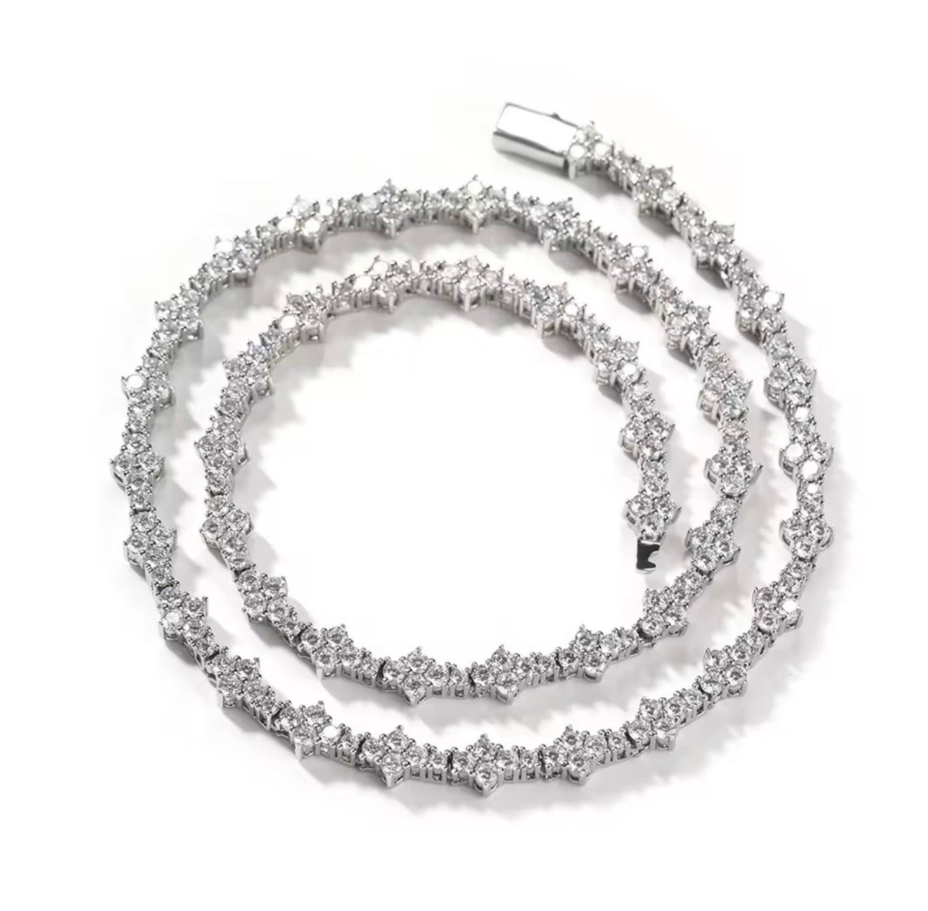 Cluster Tennis Necklace
