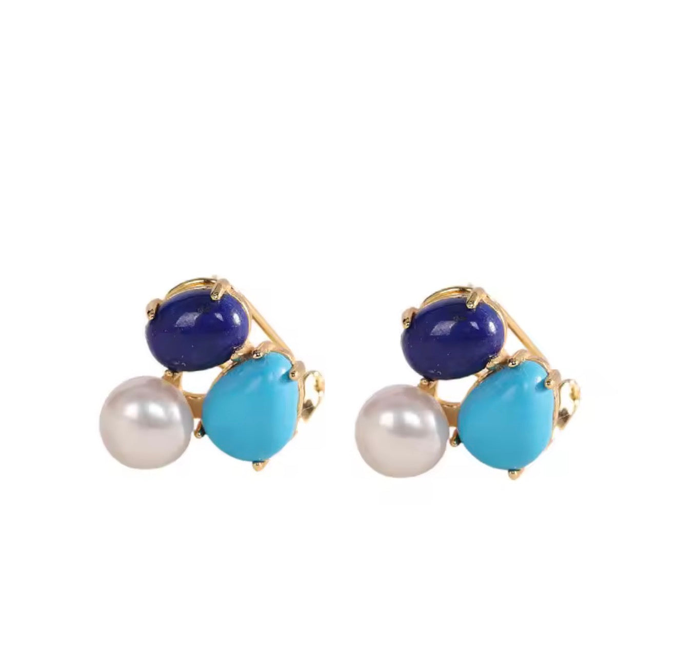 Pearlie Turquoise Stud Earrings