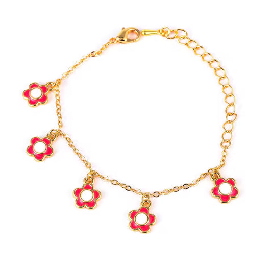 Floral Charm Bracelet