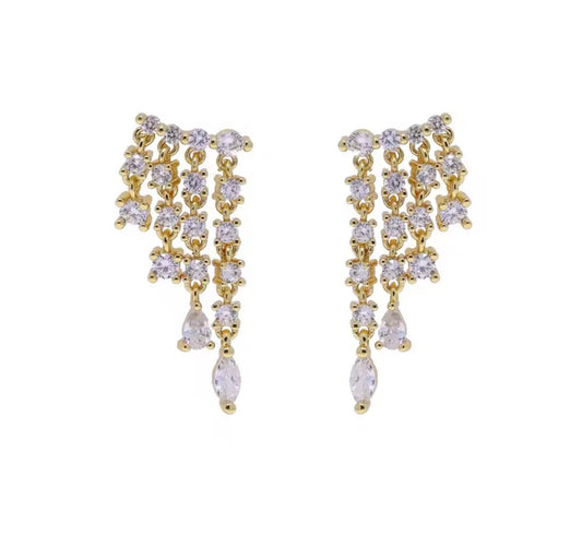 Glamorous Waterfall Dangling Earrings