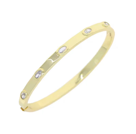 Madison Bezel Oval Bangle