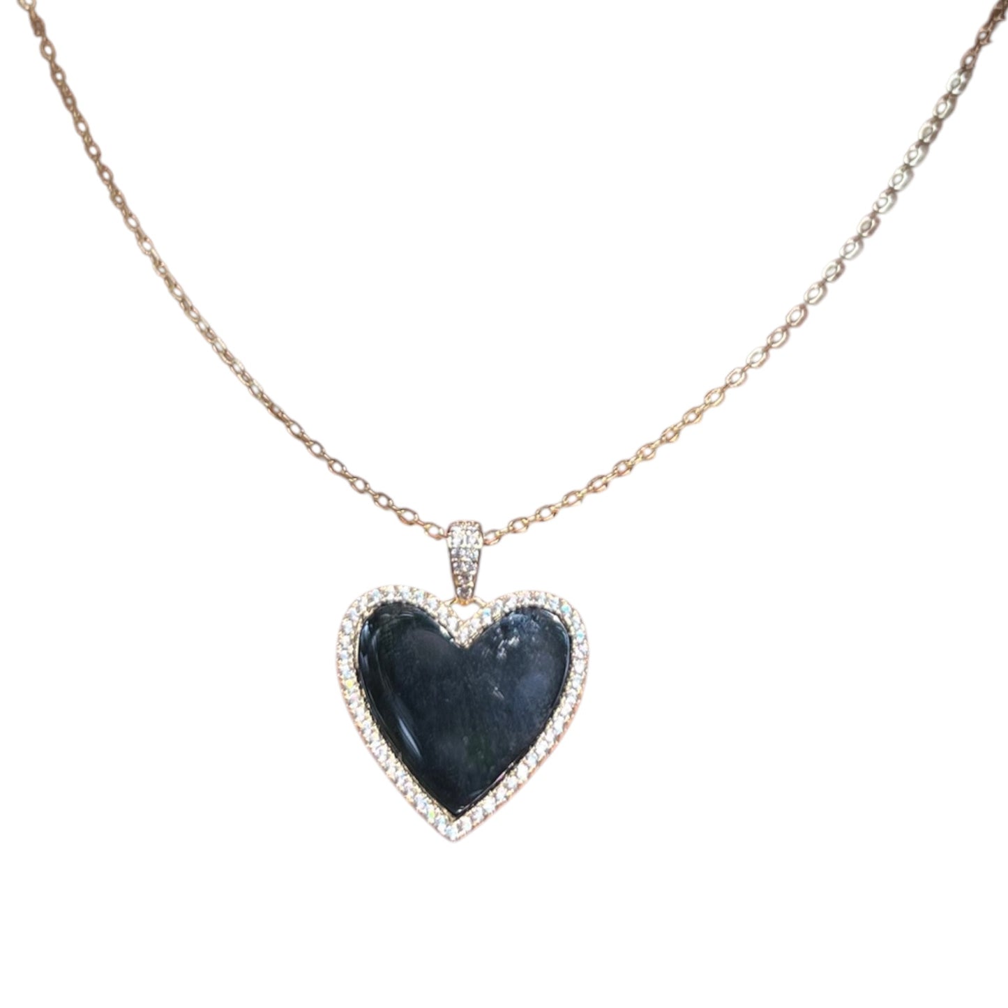 Black Onyx Heart Pendant