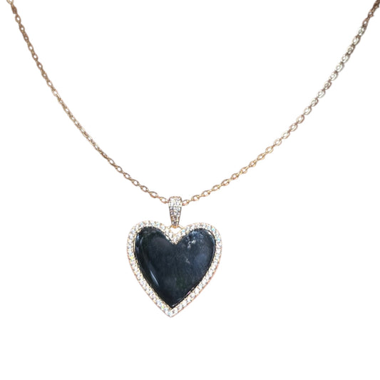 Black Onyx Heart Pendant