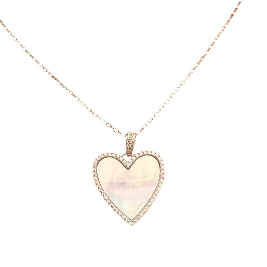Mother of Pearl Heart Necklace
