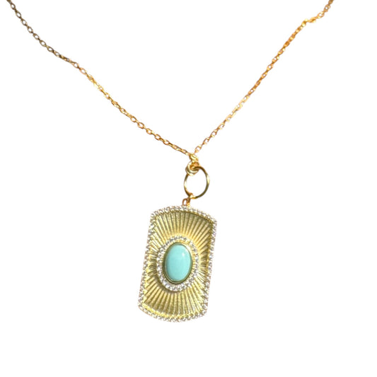 Turquoise Tag Necklace